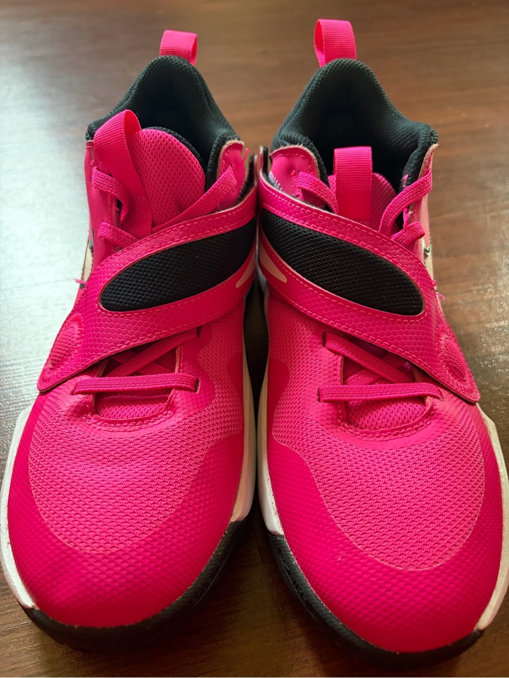 Nike Hustle Pink Black Athletic Sneakers Youth Size 6Y